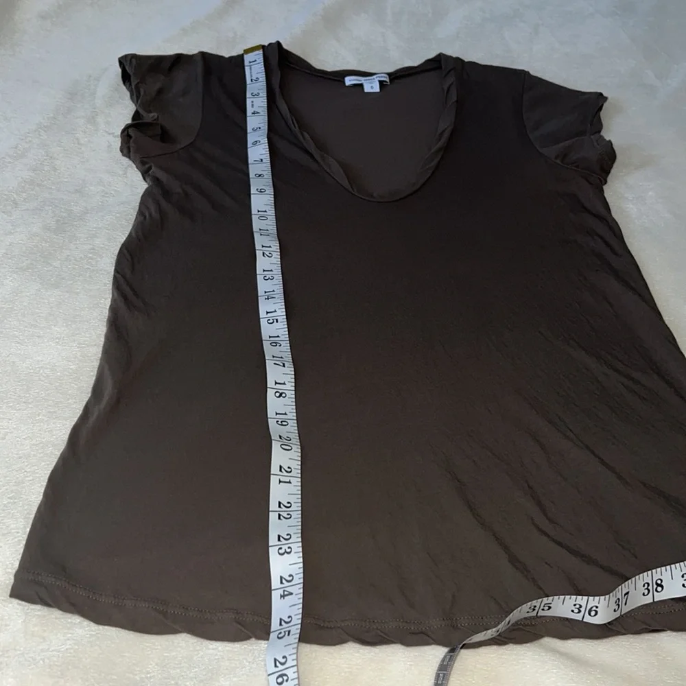 James Perse Deep V Neck T Shirt Size 0 - Picture 3 of 8